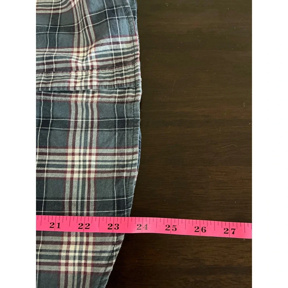 Volcom Button Up Kids Extra Large 15Y Plaid Shirt Short Sleeve Casual‎